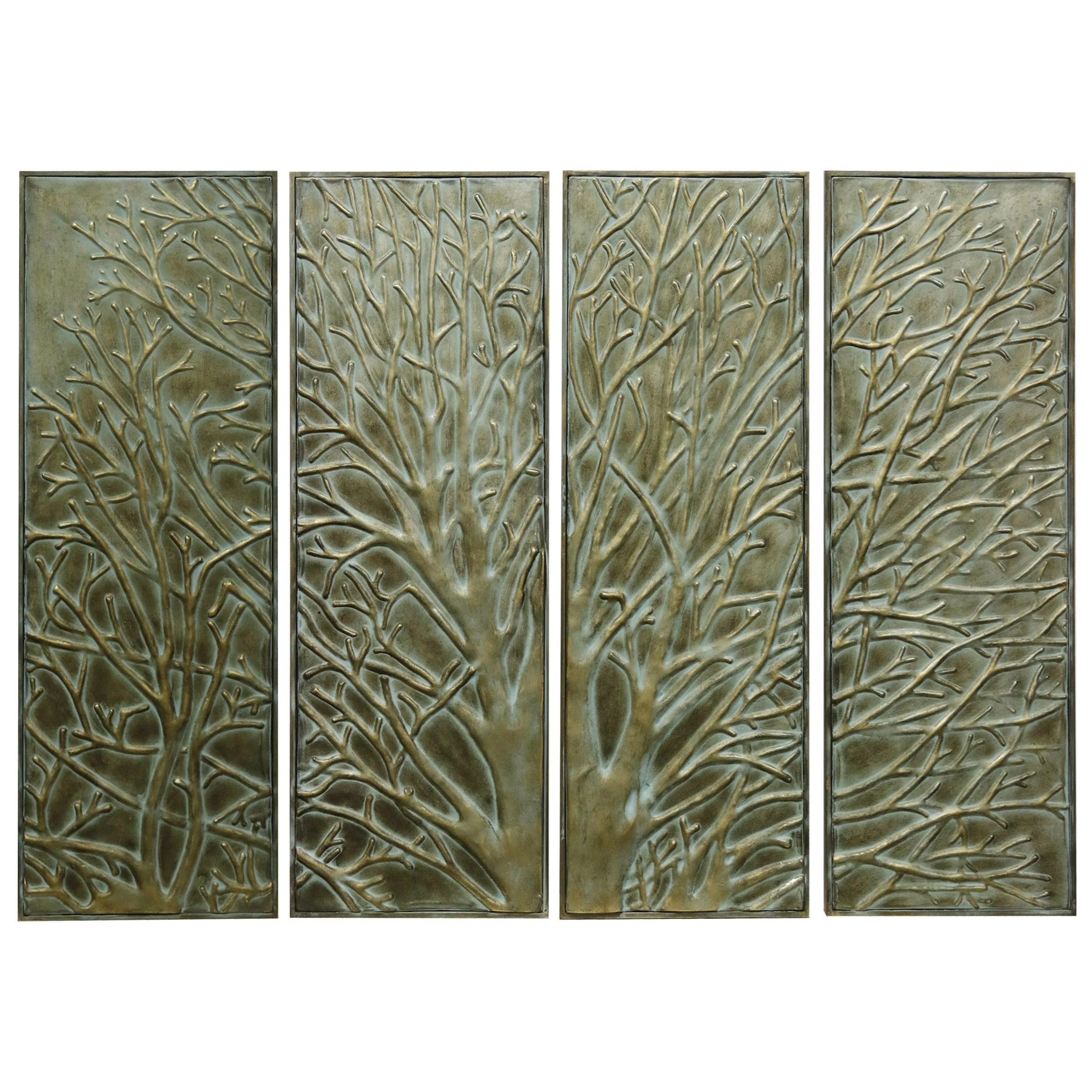 StyleCraft Wall Décor WI442615 Set of Four Metal Wall Art Panels